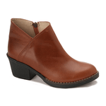 Leather Ankle Boots with Block Heel