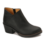 Leather Ankle Boots with Block Heel