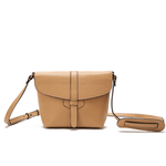 Beige Leather Cross Bag