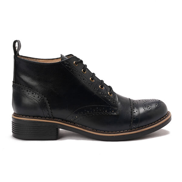 Brogue Ankle Leather Boots