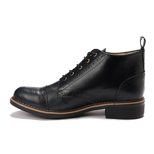 Brogue Ankle Leather Boots