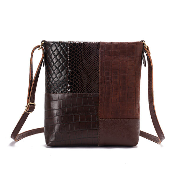 Tara – Multi-Patch Leather Crossbody Bag