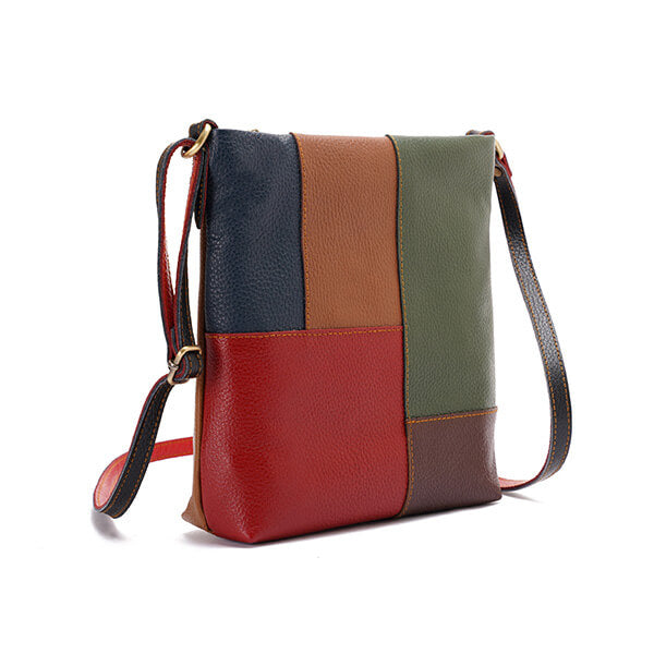 Tara – Multi-Patch Leather Crossbody Bag