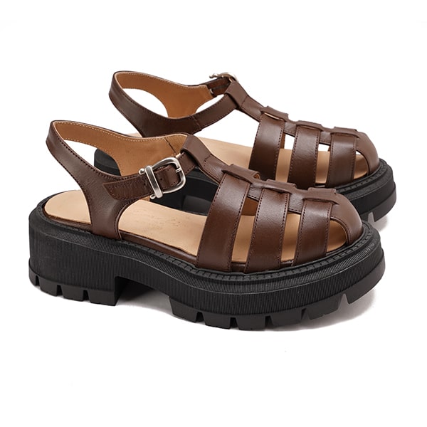 Platform Roman Style Leather Sandals