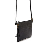 Black Varnish Envelope Cross Body Bag