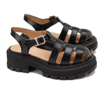 Platform Roman Style Leather Sandals