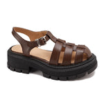 Platform Roman Style Leather Sandals