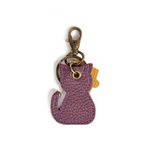 Cat & Puzzle Leather Charm