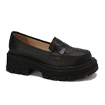 Leather Platform Loafers