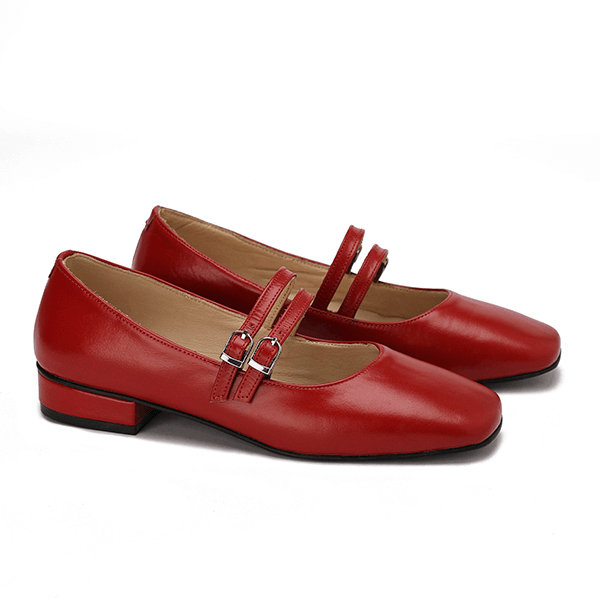 Double Strap Mary Jane Flats