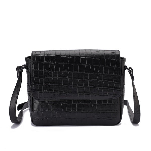Alina – Multi-Pocket Leather Crossbody Bag
