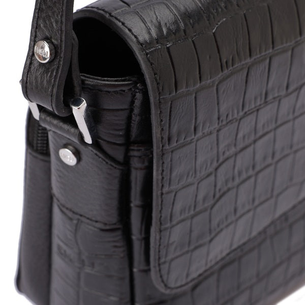 Alina – Multi-Pocket Leather Crossbody Bag