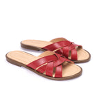 Red Crisscross Slippers