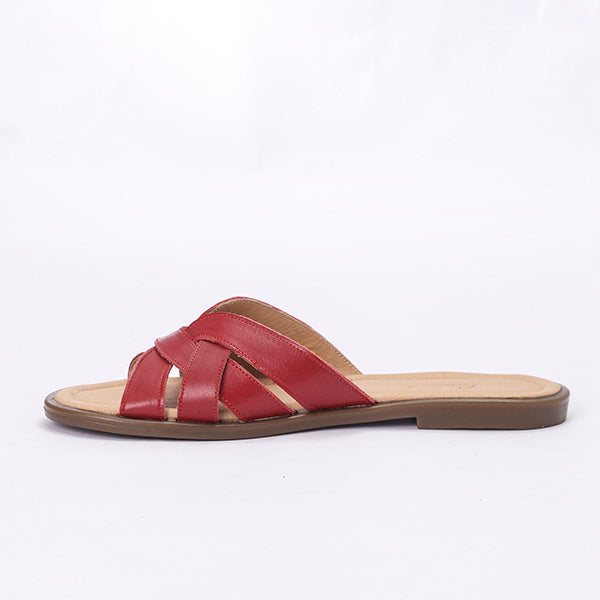 Red Crisscross Slippers