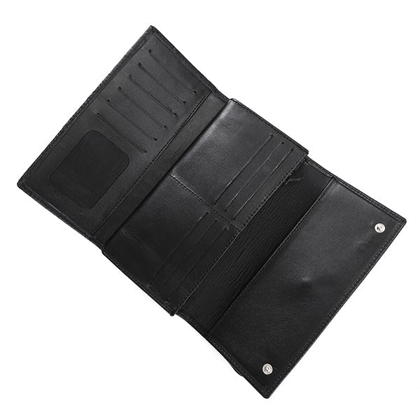 Black Croc Leather Wallet - Emeli Leather Store