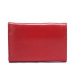 Metal Button Closure Leather Wallet