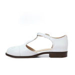 White Brogue Sandals - Emeli Leather Store