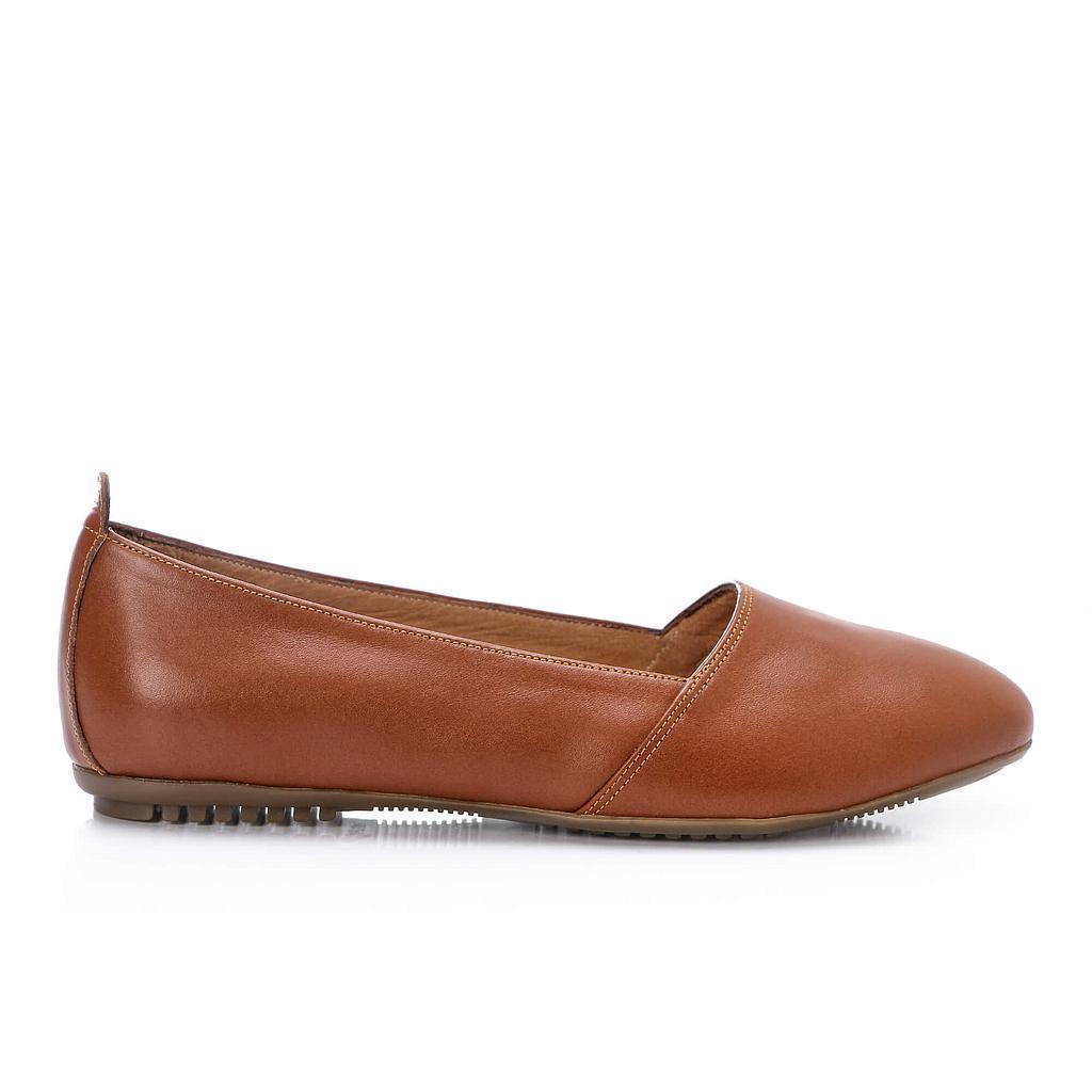 Havana Leather Flats - Emeli Leather Store