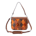 Patchwork Havana Argyle Leather Handbag