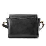 Black Matt Flap Crossbody Bag - Emeli Leather Store