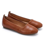 Havana Leather Flats - Emeli Leather Store