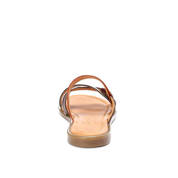 Multi-color Leather Casual Slippers - Emeli Leather Store