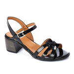 Black Varnish Multi-strap Leather Sandals - Emeli Leather Store