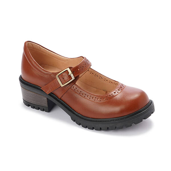 Leather Mary Jane Casual Pumps