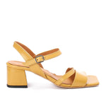 Mustard Wide Fit Leather Sandals - Emeli Leather Store