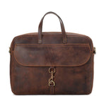 Unisex Dark Vintage Brown Laptop Bag - Emeli Leather Store