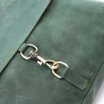 Unisex Vintage Green Laptop Bag - Emeli Leather Store