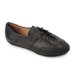 Black Lace Up Loafers - Emeli Leather Store