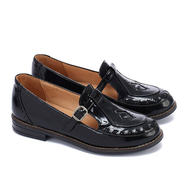 Leather Retro Flats