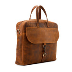 Unisex Vintage Havana Laptop Bag - Emeli Leather Store