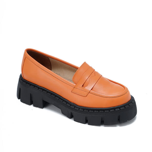 Leather Platform Loafers