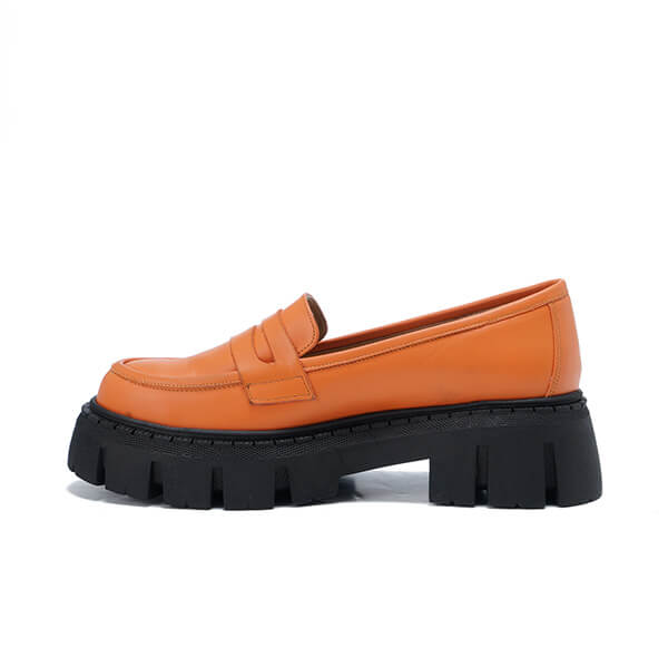 Leather Platform Loafers