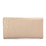 Beige Croc Leather Wallet - Emeli Leather Store