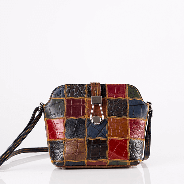 Patchwork * Havana Crossbody Bag With Buckle - Emeli Leather Store