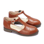 Havana Brogue Sandals - Emeli Leather Store