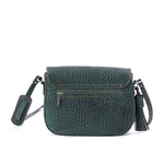 Vintage Green Print Flap Tassel Cossbody Bag