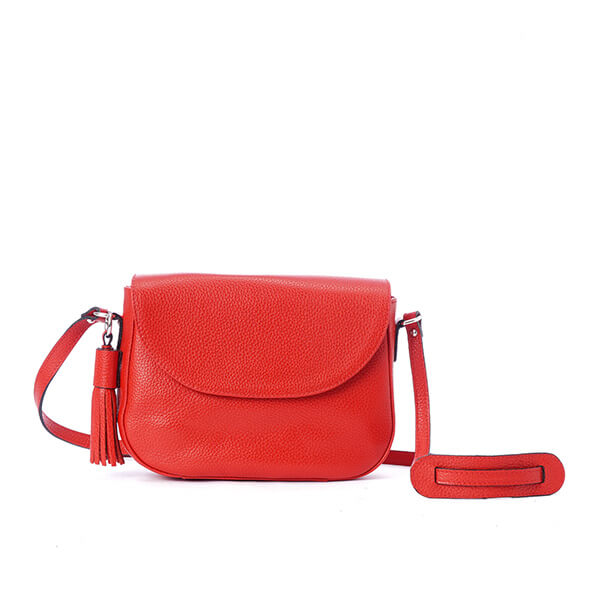 Red Flap Tassel Cossbody Bag