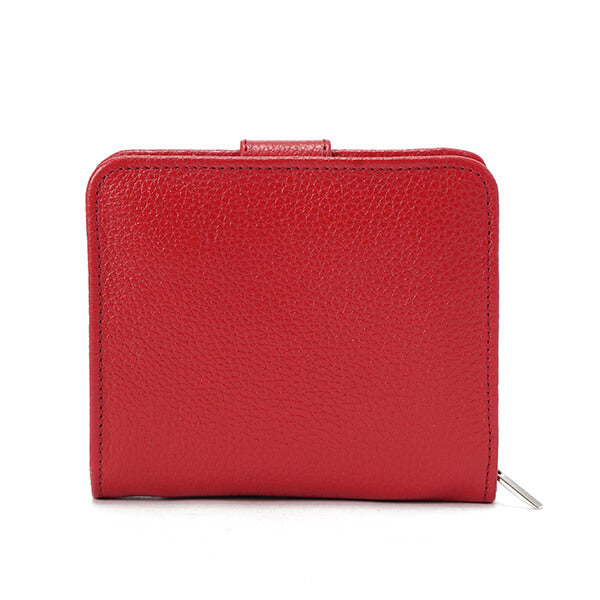 Red Matt Button Wallet