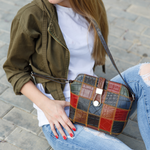 Patchwork * Havana Crossbody Bag With Buckle - Emeli Leather Store