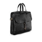 Unisex Varnish Black Laptop Bag - Emeli Leather Store