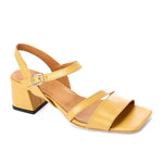 Mustard Wide Fit Leather Sandals - Emeli Leather Store