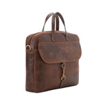 Unisex Dark Vintage Brown Laptop Bag - Emeli Leather Store