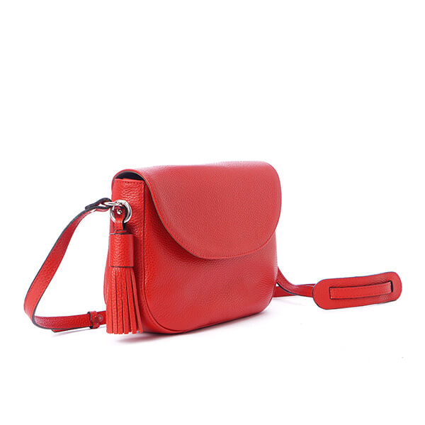 Red Flap Tassel Cossbody Bag